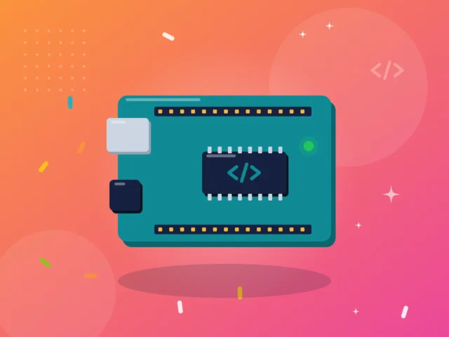Illustration af et Arduino-board