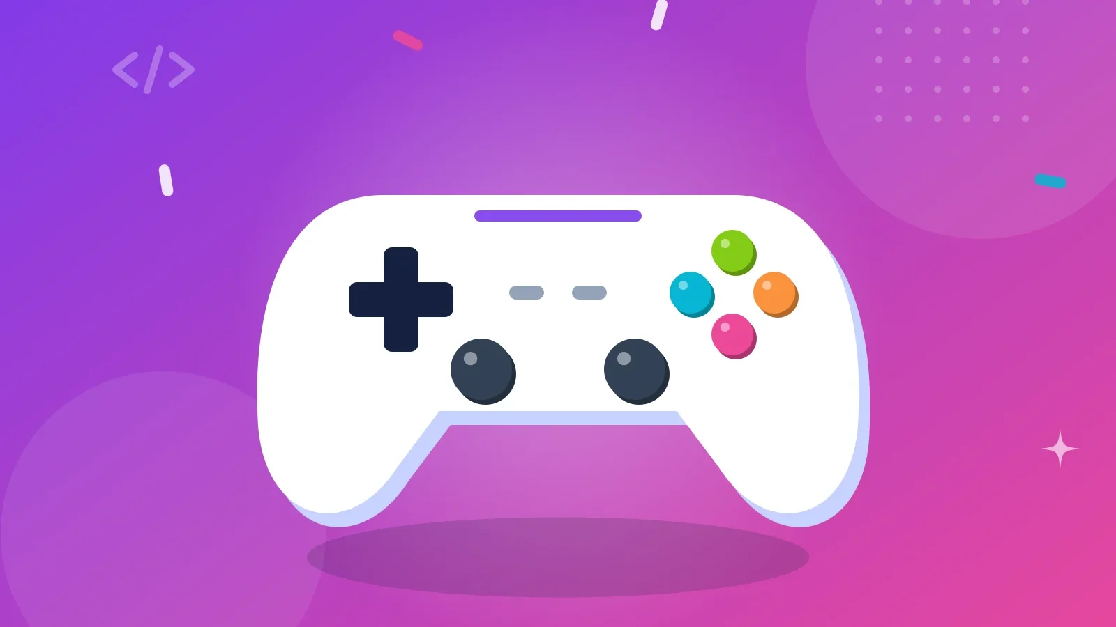 Illustration af en spilcontroller
